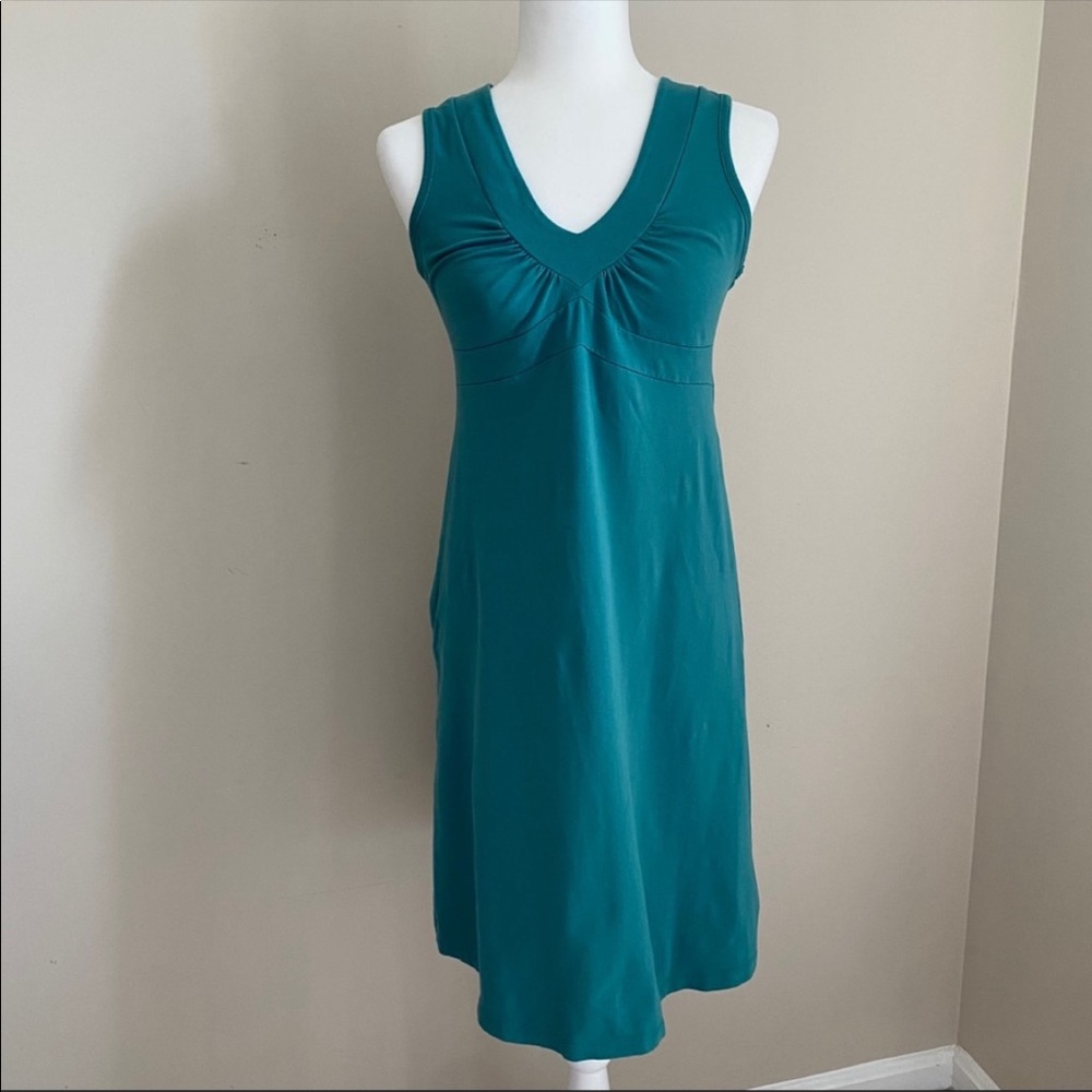 ATHLETA Senorita Vneck teal Dress